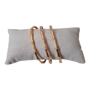 Ensemble de 3 Bracelets Os – Acier Inoxydable Doré