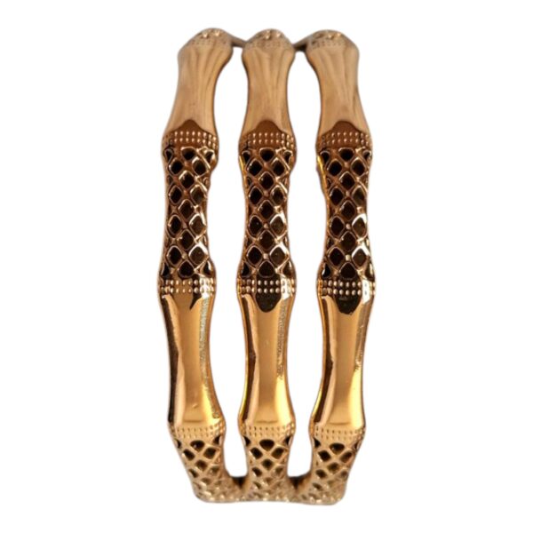 Ensemble de 3 Bracelets – Acier Inoxydable Doré – Image 2