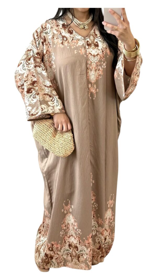 Robe d'Été Longue Marine à Motif Floral – Image 5