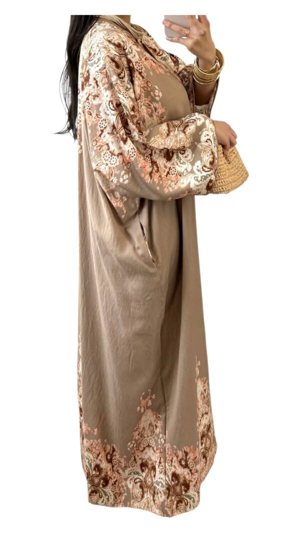 Robe d'Été Longue Marine à Motif Floral – Image 6