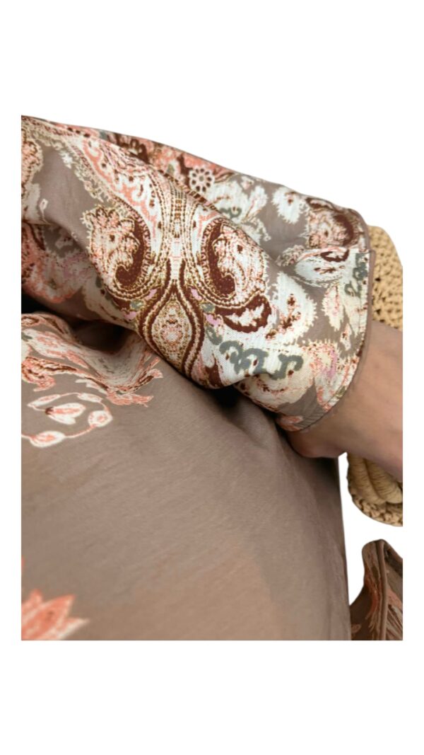 Robe d'Été Longue Marine à Motif Floral – Image 7