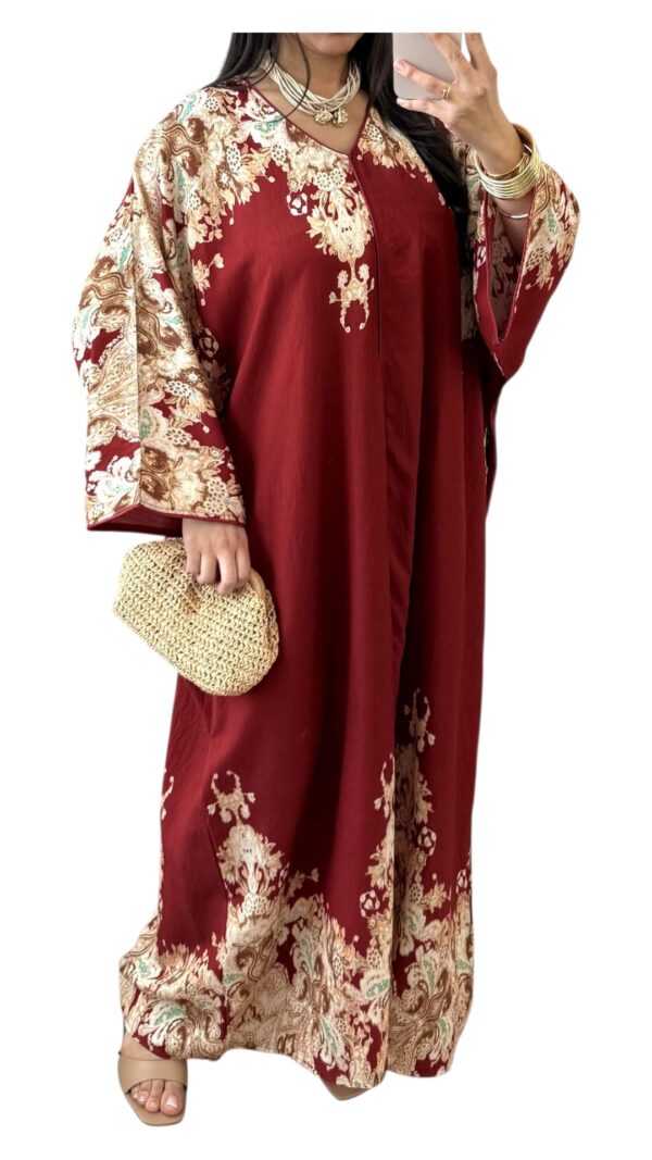 Robe d'Été Longue Marine à Motif Floral – Image 14