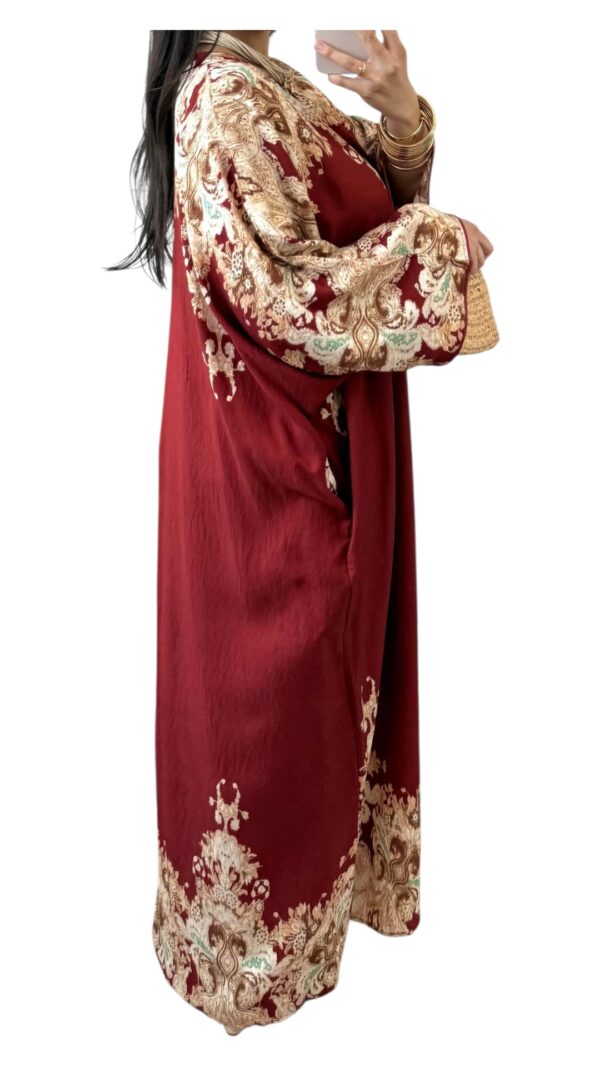 Robe d'Été Longue Marine à Motif Floral – Image 15