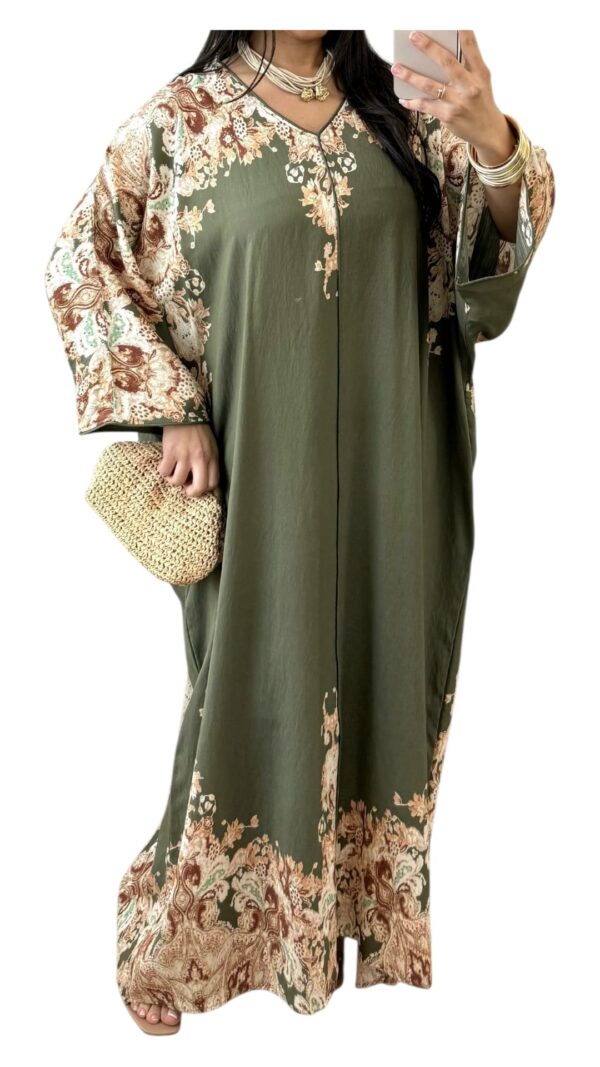 Robe d'Été Longue Marine à Motif Floral – Image 8