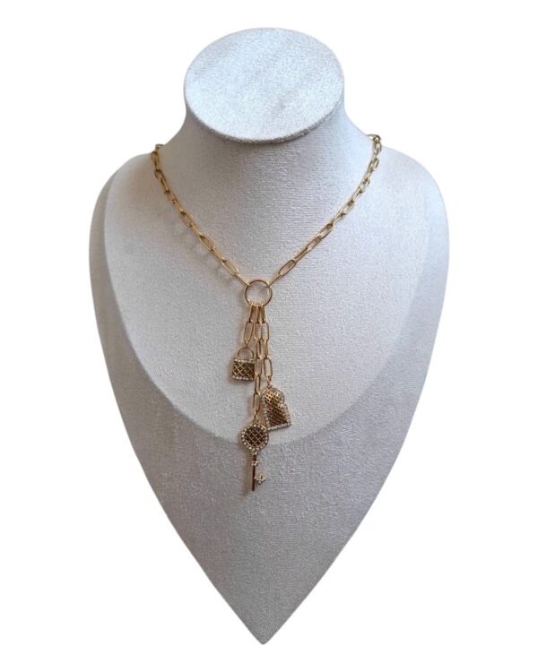 Collier Doré – Cadenas, Clé & Bab Mansour