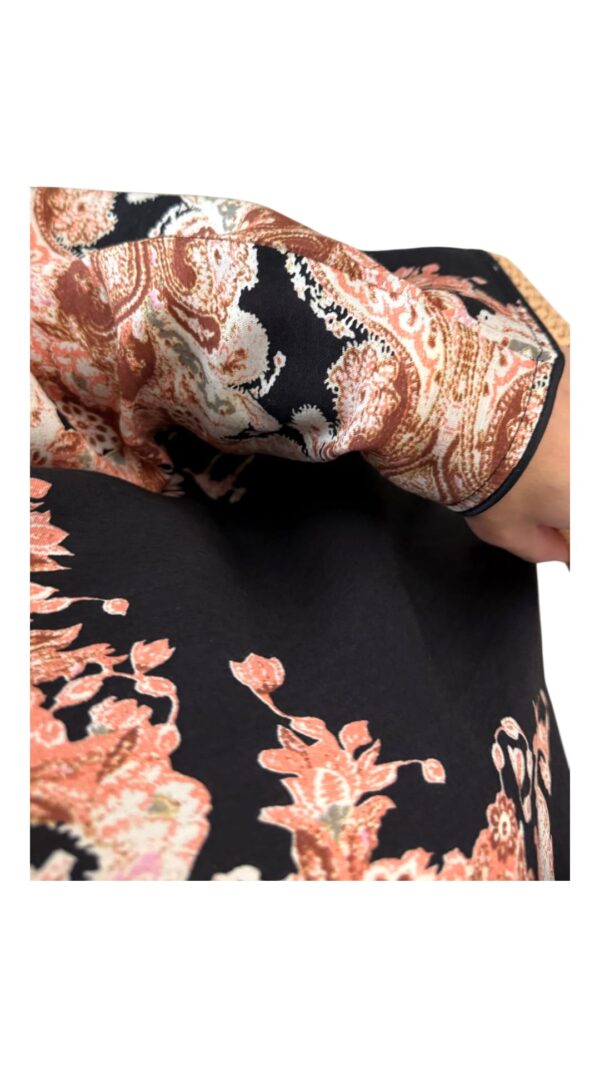 Robe d'Été Longue Marine à Motif Floral – Image 13