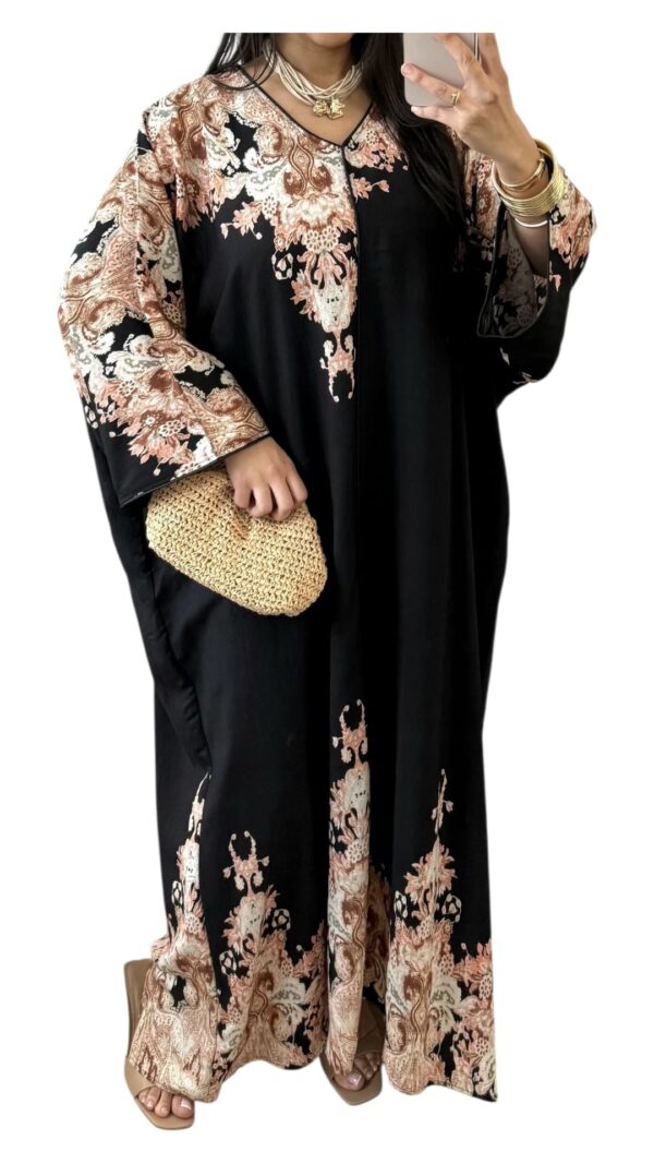 Robe d'Été Longue Marine à Motif Floral – Image 11
