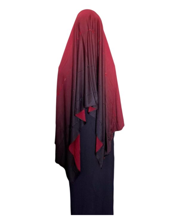 Hijab Dégradé en Jersey Coton à Strass – Image 16