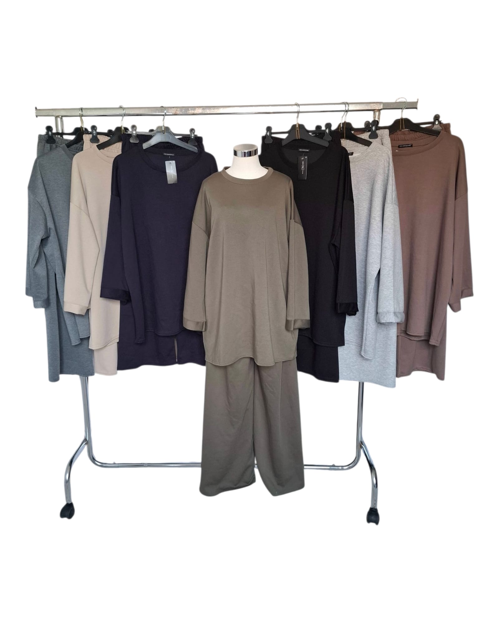 Ensemble Jogging Femme Tendance Coupe Droite – Taille Unique – Image 3