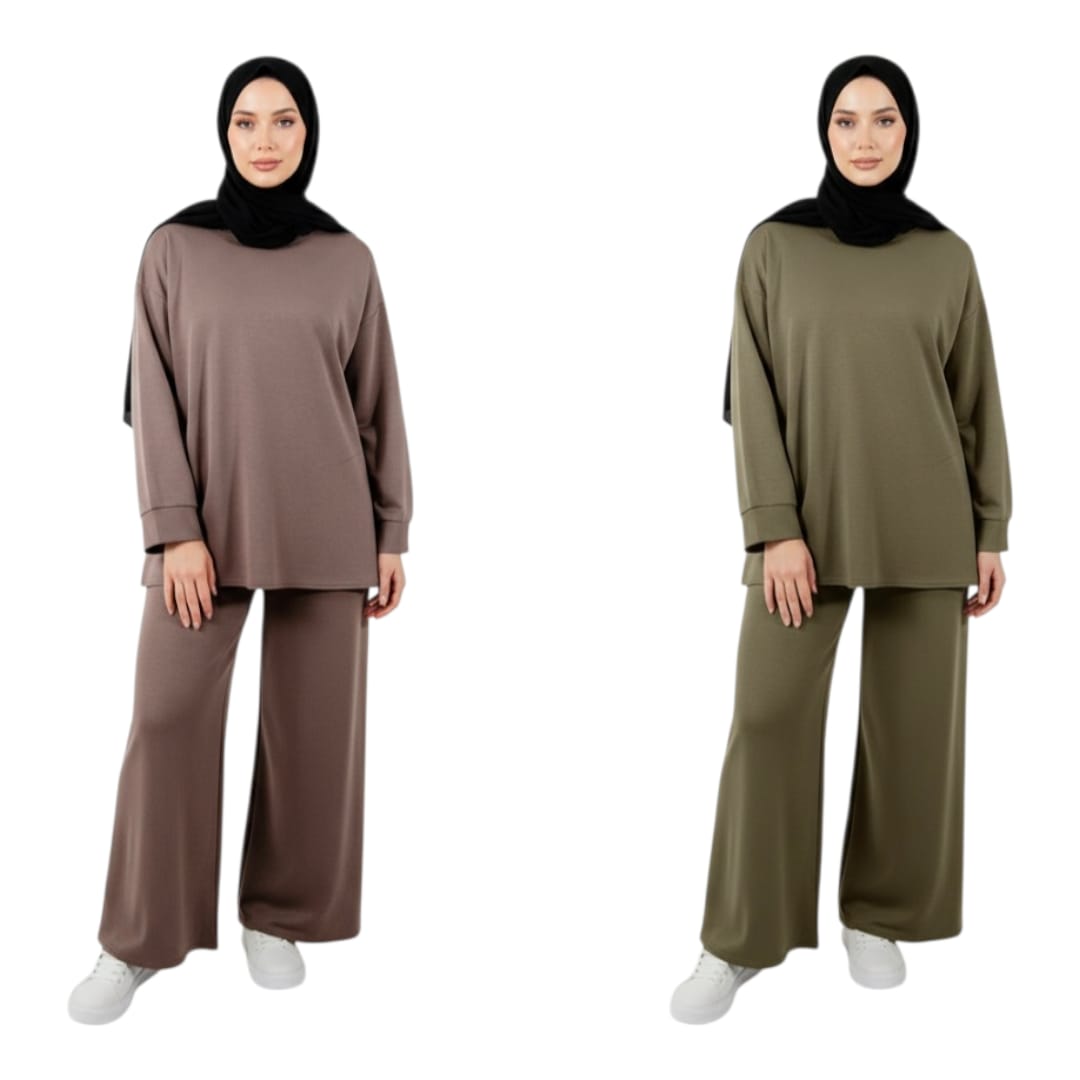 Ensemble Jogging Femme Tendance Coupe Droite – Taille Unique