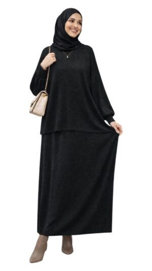 Ensemble Mastour – Set Tricot Maille avec Jupe