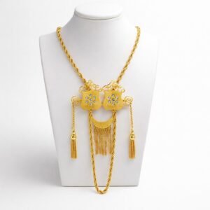 collier krafach boulihya deux tête en acier inoxydable