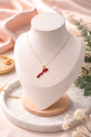 Collier avec pendentif Carte du Maroc – Acier inoxydable