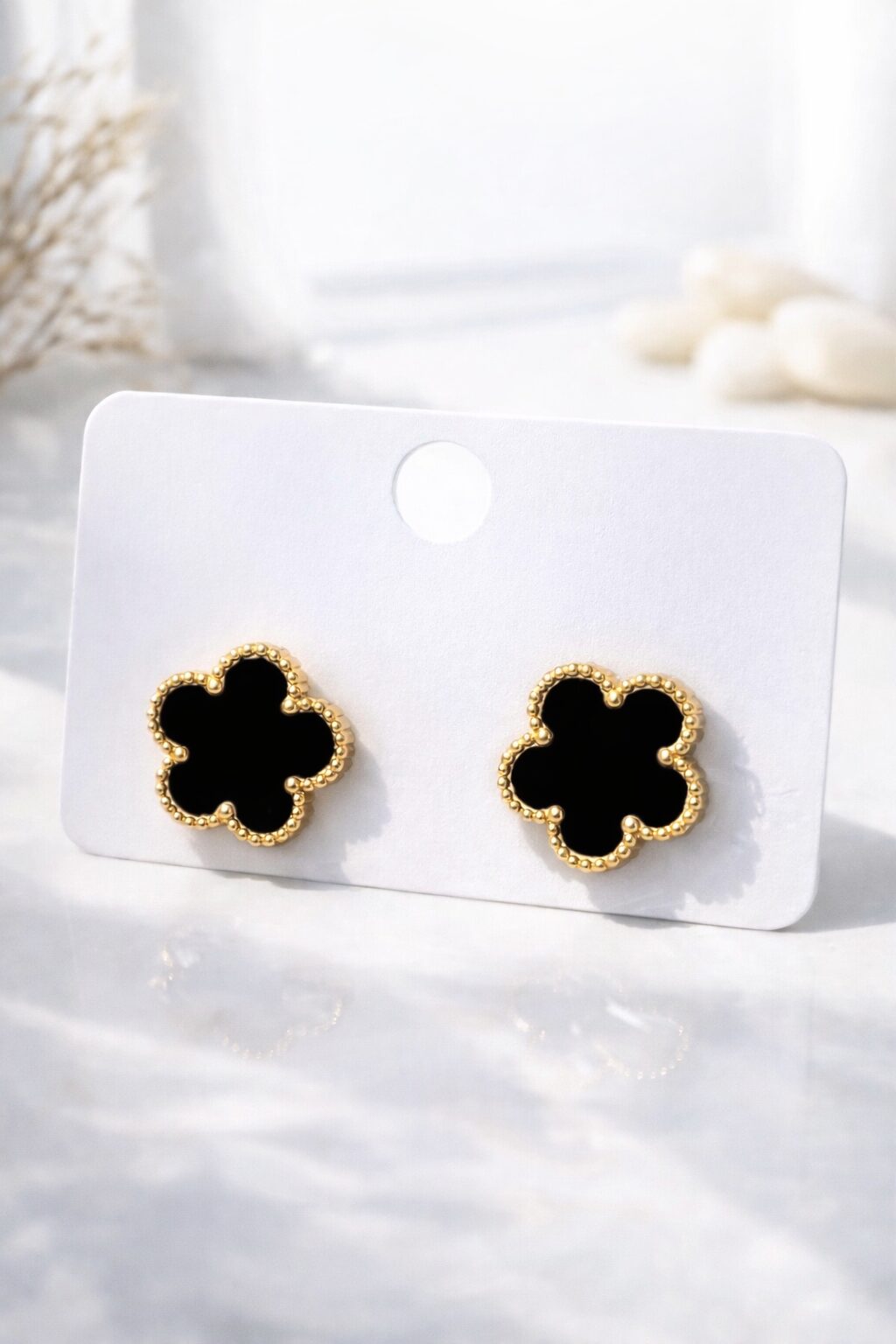 Boucles d’oreilles Trèfle – Acier Inoxydable