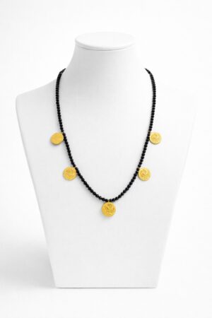 Collier Perles d'imitation Noires Multi Louise