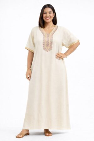 Robe Longue d’Été Brodée