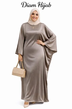 Abaya Kimono Satinée – Nouvelle Collection Aïd