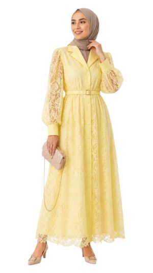 Robe Longue Dentelle Florale Élégante