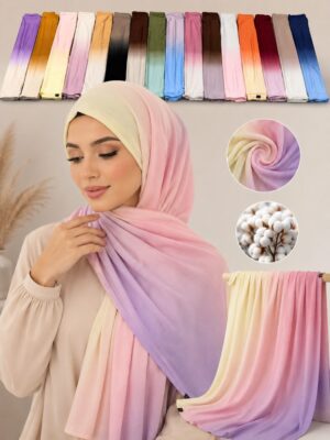 Hijab Dégradé Jersey Coton Premium