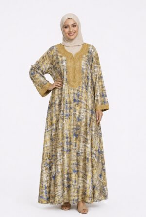 Caftan imprimée style marocaine