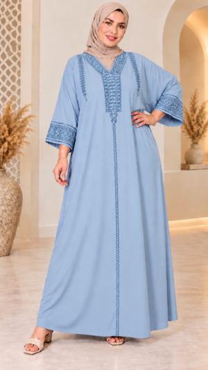Robe Style Marocaine Élégante – Coupe Ample & Manches Kimono