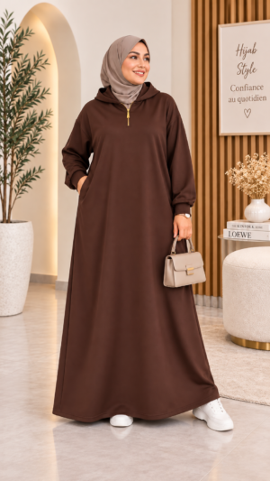 Robe Longue Oversize avec Capuche